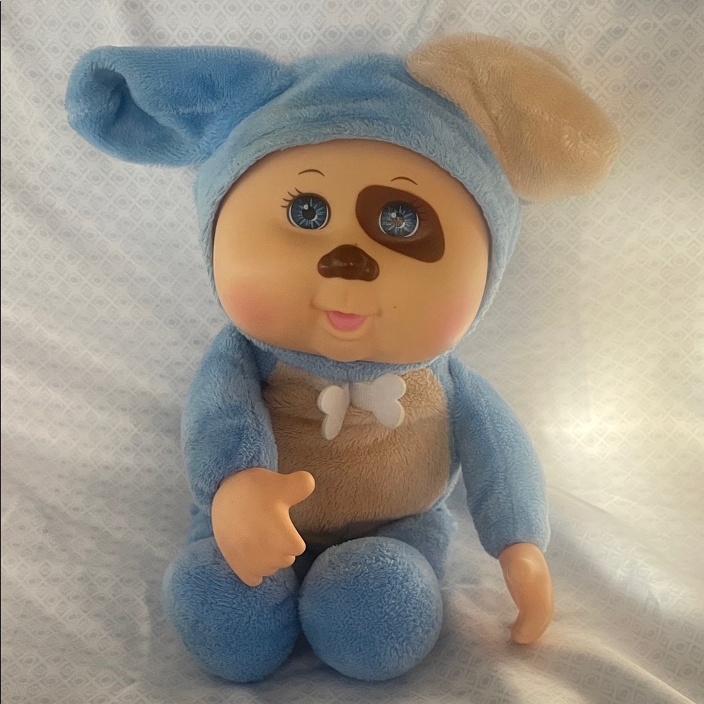 Blue and Tan Plush Puppy Toy